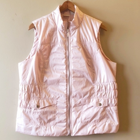 Chico’s Zenergy Puffer Vest Light Pink Women’s 12 Medium (Chico's 2) Layer EUC - Picture 1 of 8